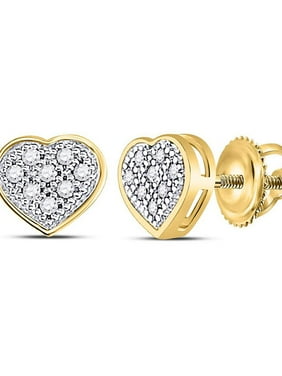 10K Yellow Gold Mediterranean Blue and Canary Yellow Diamond Princess Earrings 1/20 Ctw. 10K Yellow Gold Mediterranean Blue and Canary Yellow Diamond Princess Earrings 1/20 Ctw.